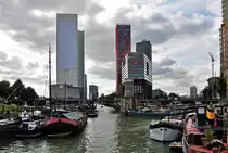 Rotterdam - Haringsvliet mit kleinem Hafen und Hochh�usern - 15.09.2012