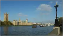 Ein Blick �ber die Themse zum Houses of Parliament.
14. Nov. 2012