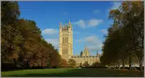 Blick vom Victoria Tower Gardens auf das House of Parlament.
(14.11.2012)