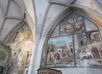 Latsch, Spitalkirche Hl. Geist, Freskenzyklus von Adrian Mair (04.08.2012)