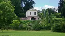 Das r�mische Haus im Weimarer Park an der Ilm wurde Ende des 18. Jahrhunderts als Gartenhaus im klassizistischen Stil erbaut. (13.08.2008)