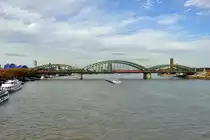 K�ln - Hohenzollernbr�cke (Bahn und Fu�g�nger) �ber den Rhein - 18.10.2012