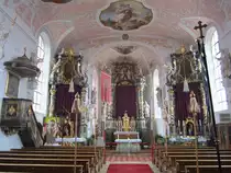 Weil, Alt�re und Kanzel von 1741 der St. Mauritius Kirche (02.03.2012)