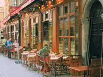 Frankreich, Rh�ne-Alpes, Rh�ne, Lyon, Restaurants in der Rue Merci�re, 06.04.2005