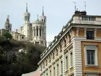 Frankreich, Rh�ne-Alpes, Rh�ne, Lyon, Blick auf die Basilique Notre-Dame de Fourvi�re, 06.04.2005