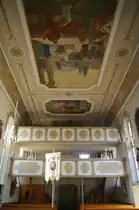 R�thenbach, Empore und Deckengem�lde der St. Martin Kirche (30.10.2011)