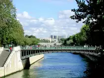 Frankreich, Paris 5e, Pont au Double �ber die Seine bei der �glise Notre-Dame, 09.09.2002