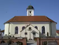 R�fingen, Pfarrkirche St. Margareth, sp�tklassizistischer Saalbau, erbaut 1823
(26.03.2012)