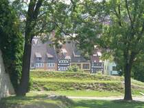 Blick vom Petersberg auf Fachwerkh�user am Domplatz. 17.6.2007