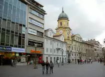 Rijeka, Korzo Stra�e mit Stadtturm (05.05.2012)