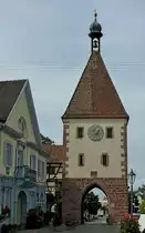 Endingen am Kaiserstuhl, das K�nigschaffhausener Tor, stadtausw�rts gesehen, Okt.2012 