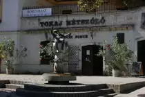 Wein Seligkeit spiegelt ein Denkmal in der Stadtmitte von Tokai,
dem bekannten ungarischen Weinort, wieder.
Aufnahme am 29.08.2012.