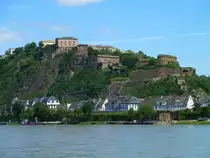 Deutschland, Rheinland-Pfalz, Koblenz, Festung Ehrenbreitstein am rechten Rheinufer, 17.06.2012