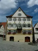 Riedlingen, das Wegscheiderhaus, ein 1742 erbautes Palais f�r den Maler und B�rgermeister Joseph Ignatz Wegscheider, heute Sitz der Fernhochschule, Aug.2012