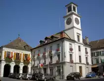 Aubonne, Rathaus, erbaut von 1770 bis 1780, diente fr�her als Kornhalle (07.09.2012)
