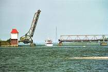 Br�cke �ber die Schlei bei Lindaunis (Juni 1999)