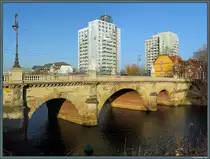 Die Zollbr�cke in Magdeburg �berspannt im Stadtteil Werder die Zollelbe, einen alten Nebenstrom der Elbe. (04.03.2013)