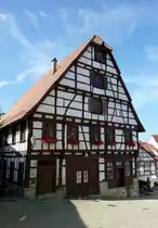 Pfullendorf, das Bindhaus von 1499, heute Heimat-und Handwerkermuseum, Aug.2012