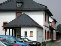 Deutschland, Rheinland-Pfalz, Eifel, Daun, der Maare-Mosel-Radweg (MMR) am Bahnhof der Eifelquerbahn. Der MMR (58 km lang) verbindet Daun in der Vulkaneifel �ber die ehemaligen Bahnnebenstrecken Daun-Wengerohr und Wengerohr–Bernkastel-Kues mit dem Moseltal. 31.08.2002