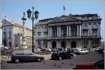Lissabon. Das Rathaus am Praca do Municipio.
Scan eines Dias vom April 1995.