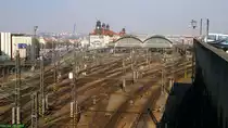 Blick auf den Haupt Bahnhof Praha. 2012.03.07