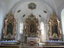 Feichten, Alt�re mit Figuren von Stephan F�ger der Hl. Dreifaltigkeitskirche (28.04.2013)