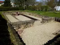 Riegel, Reste des 1974 freigelegten r�mischen Mitrastempels, vor 2000 Jahren war hier ein r�misches Verwaltungszentrum, April 2013