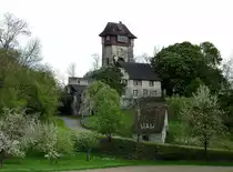 Burg Sponeck, die um 1280 erbaute Burg diente zum Schutz eines nahen  Rhein�bergangs, heute im Privatbesitz, April 2012