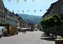 Waldkirch, Blick �ber den Marktplatz, Juli 2012