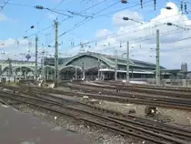 Der Blick auf den K�lner Hauptbahnhof.(9.7.2012)