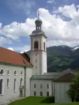 Stiftskirche St. Josef der Benediktinerabtei Fiecht, erbaut von 1741 bis 1750 von Jakob Singer, Bezirk Schwaz (09.05.2013)