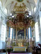 Ebersm�nster, der Hauptaltar in der Abteikirche, Mai 2013