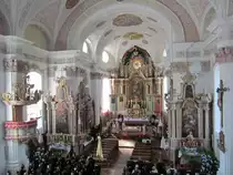 St. Johann, Alt�re und Kanzel der Maria Himmelfahrt Kirche (09.06.2013)