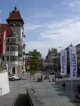 Kufstein, Oberer Stadtplatz mit Sparkassen Geb�ude (08.06.2013)