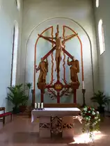 Kappel-Grafenhausen, der Altar in der St.Cyprian-Kirche, Mai 2013