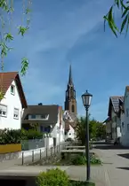 K�ndringen, Blick zur evangelischen Kirche, Mai 2012
