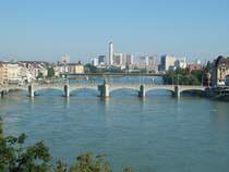 Rhein und Mittlere Rheinbr�cke von der Pfalz aus gesehen.