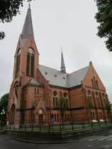 Haugesund, neugotische Var Frelser Kirche, erbaut von 1899 bis 1901 durch Architekt Einar Halleland (25.06.2013)