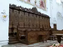 Arlesheim, das Chorgest�hl in der Domkirche, Juli 2013