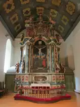 Trondheim, Hochaltar von 1744 der Var Frue Kirke, Frauenkirche (27.06.2013)
