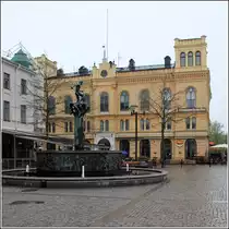 Kalmar. Larmtorget mit Brunnen. 21.05.2013