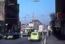 Berlin am 2. November 1973: Die �bergangsstelle  Check-Point Charlie  in der Friedrichstrasse.