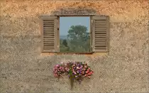 <U>Aufsicht.</U>

Holzbr�cke von Diessenhofen im Abendlicht. Im August 2013.