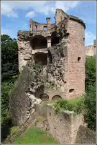 Heidelberg. Der Krautturm des Heidelberger Schlosses wurde 1693 von den franz�sischen Soldaten gesprengt. 13.06.2013