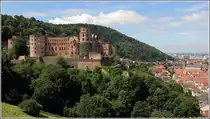 Heidelberg. Schloss und Altstadt von der Gartenterrasse. 13.06.2013