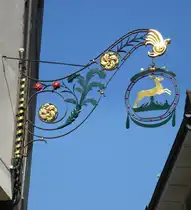 Eglisau, Gasthof  Hirschen , geht zur�ck auf das Jahr 1523, Juli 2013