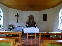 St.M�rgen, Blick in den Innenraum der Kapelle am Gasthaus  Sonne Neuh�usle , Aug.2013