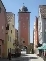 Ochsenfurt, Klingentor, erbaut 1307, Obergeschoss mit Kuppeldach von 1598 (15.07.2013)