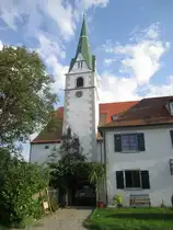 Pf�rrich, Wallfahrtskirche Maria Geburt, erbaut ab 1386, barocker Wandpfeilerbau 
nach Vorarlberger Muster (08.09.2013)