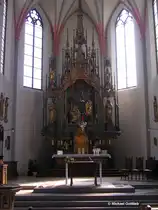 Innenansicht der kath. Pfarrkirche St. Johannes der T�ufer in Bad Hindelang (Oberallg�u, Juli 2008)